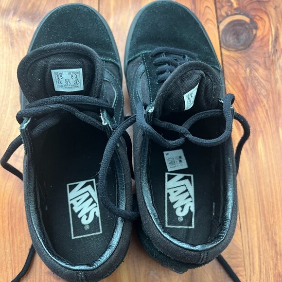 All Black Vans Shoes - Picture 1 of 4
